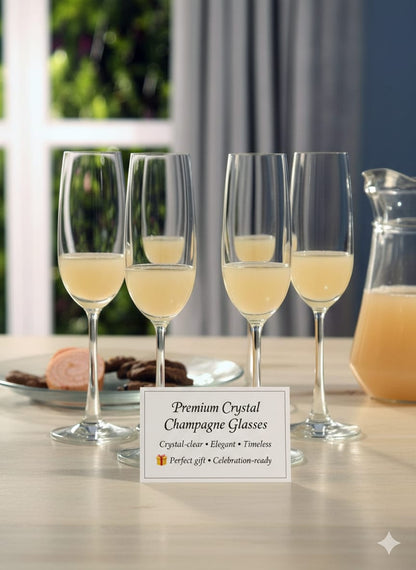 Premium Champagne Glass Set – 6 Pieces