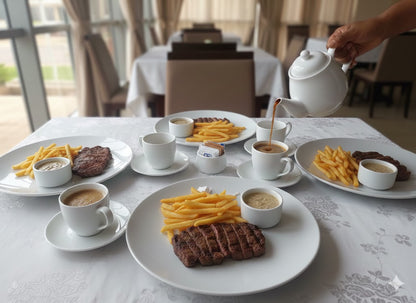 26-Piece Vantage White Ceramic Dinner Set