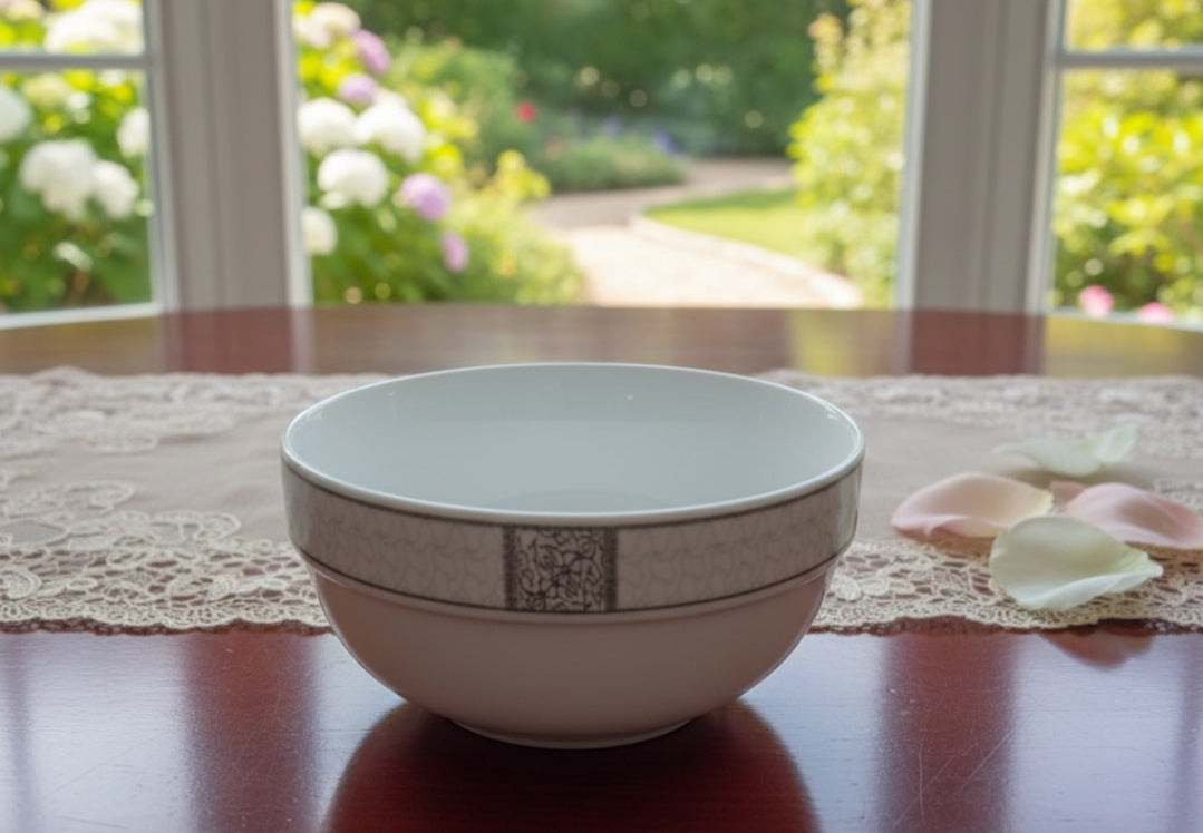 Mesh Round Stackable Ceramic Bowl – 5 Inch