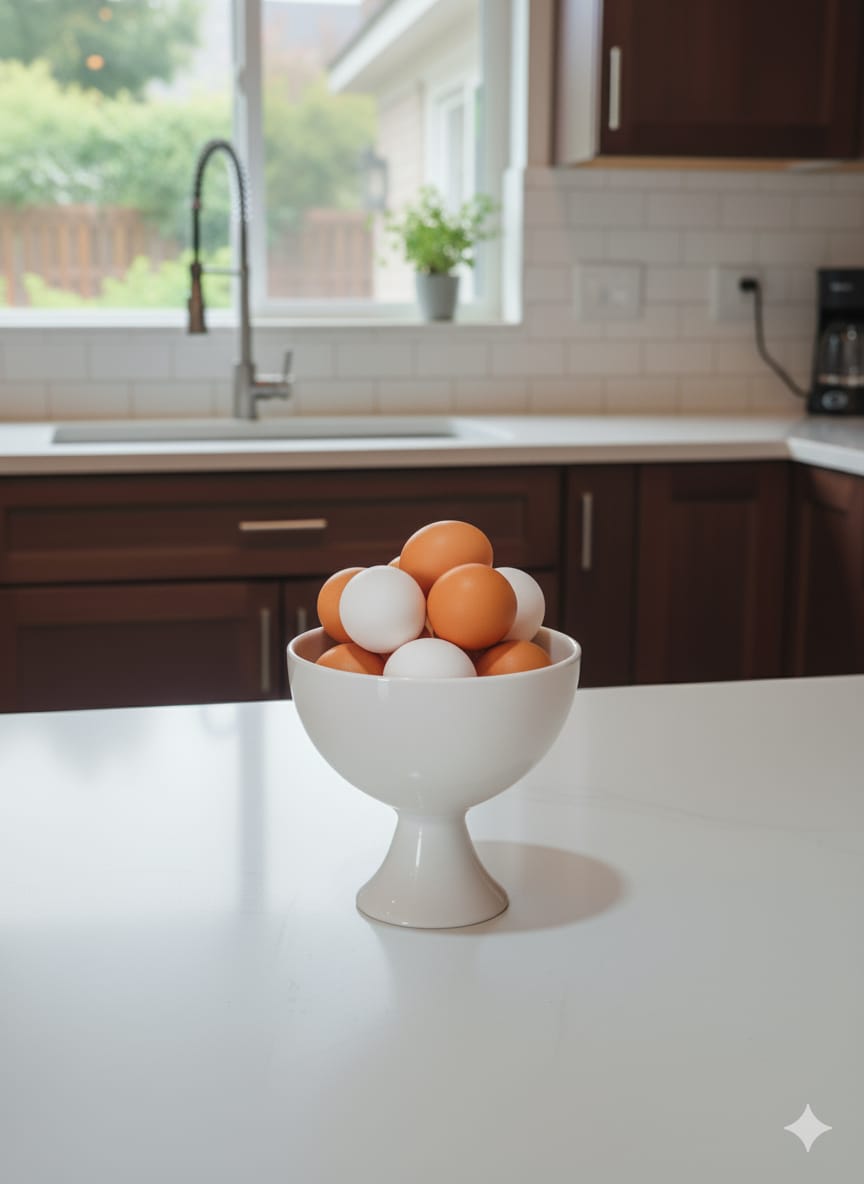 White Ceramic Bowl with Stand – 175ml