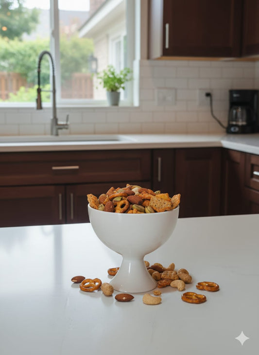White Ceramic Bowl with Stand – 175ml