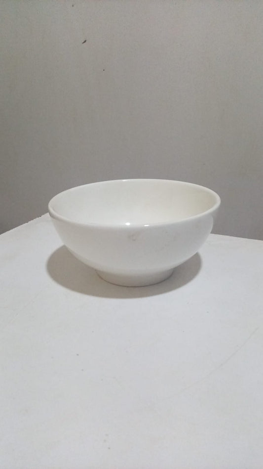 White Ceramic Bowl with Stand – 6 Inch