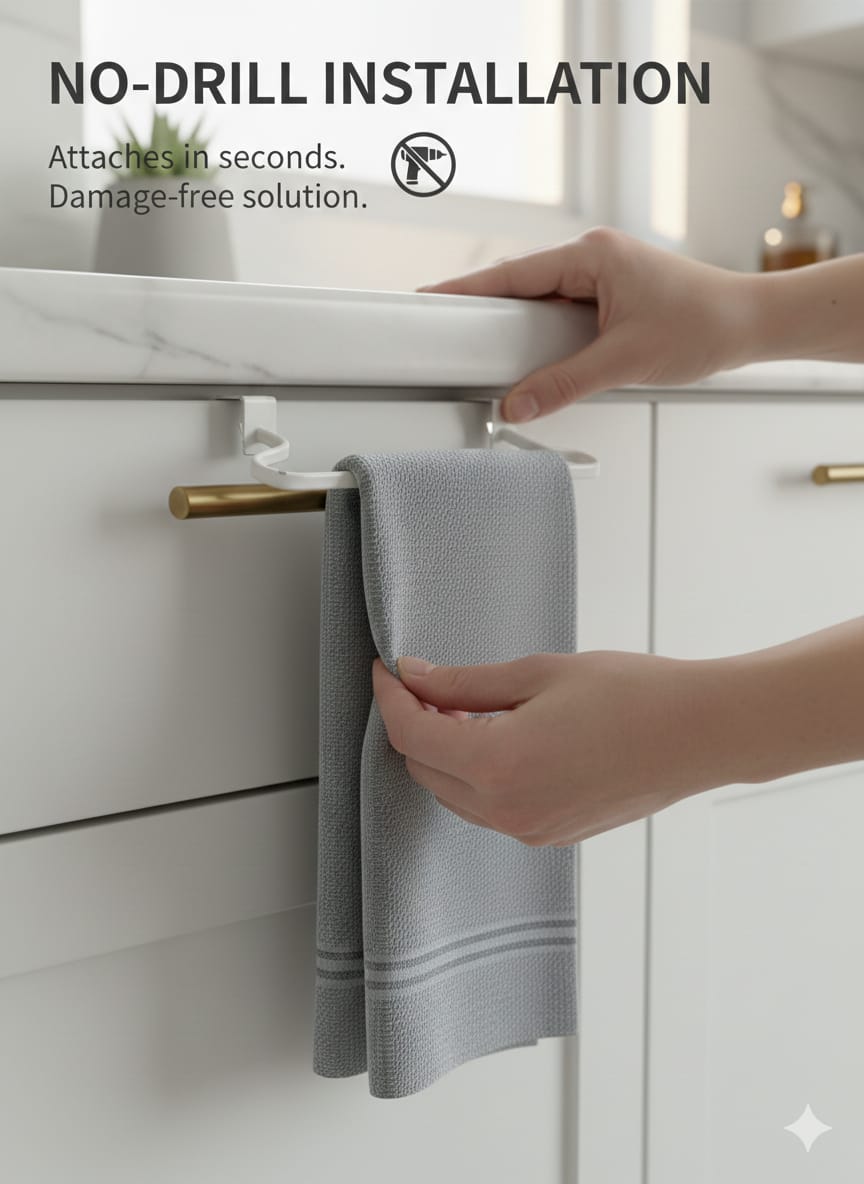 Stainless Steel Towel Hanger – 9 Inch
