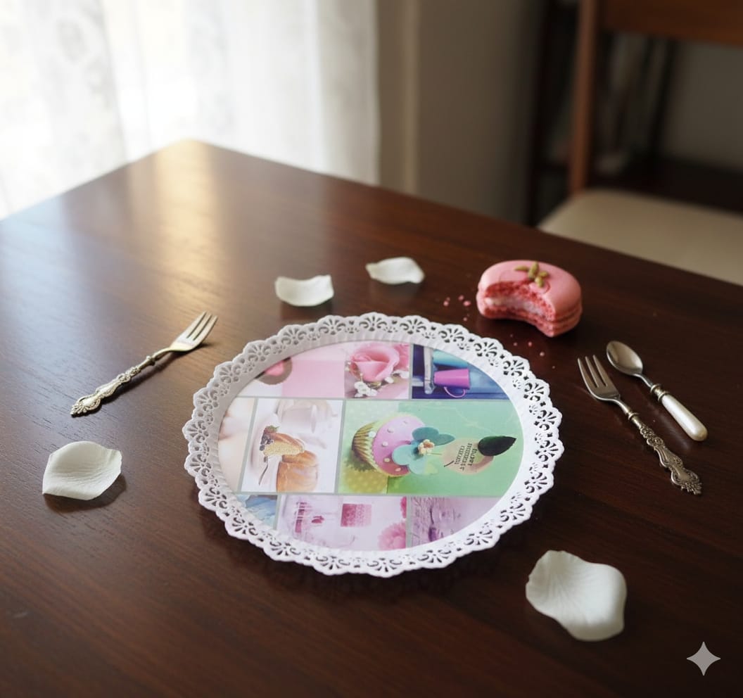 White Plastic Round Tray 1PC