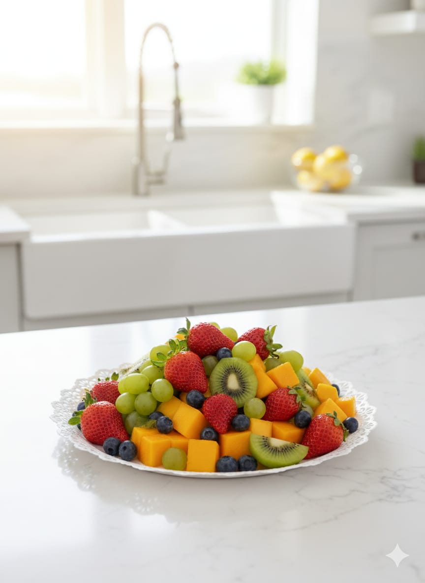 White Plastic Round Tray 1PC
