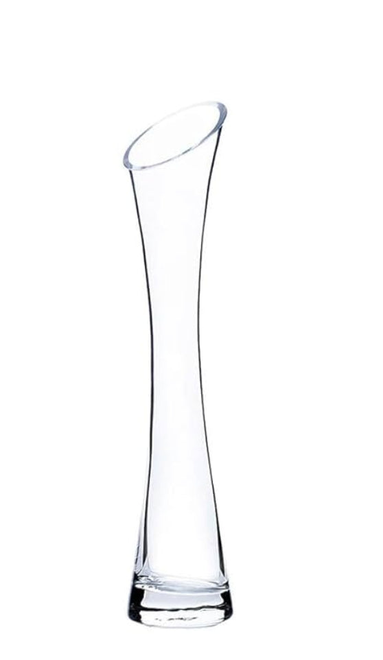 Shapely Crystal Clear Glass Vase