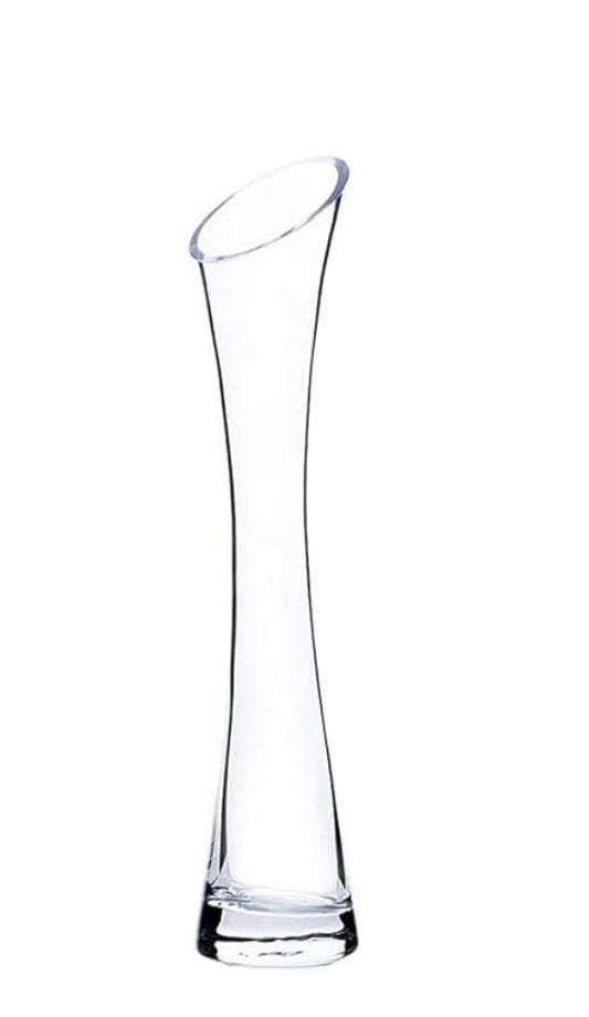 Shapely Crystal Clear Glass Vase