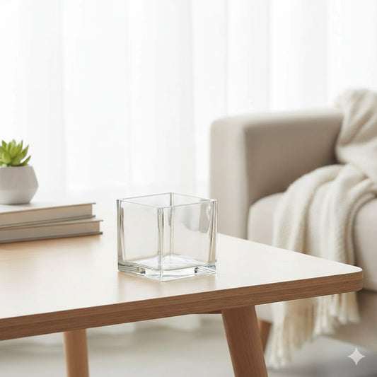 Glass Cube Vase – Clear