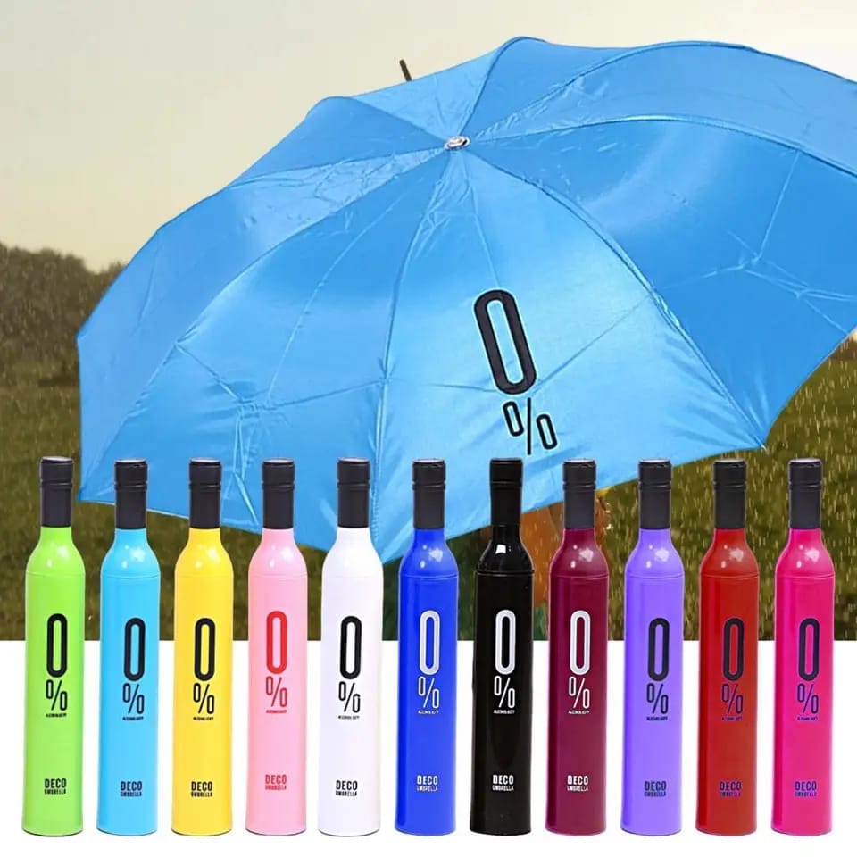 Wine Bottle Design Umbrella