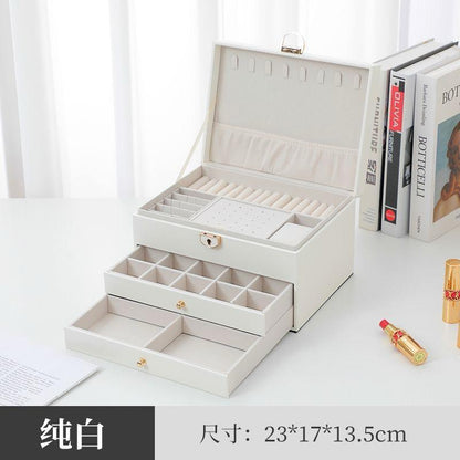 Multi-Layer Jewelry Storage Box Large Capacity Necklace \ Earrings Organizer Case