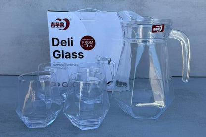 5pc Jug + Glass Set
