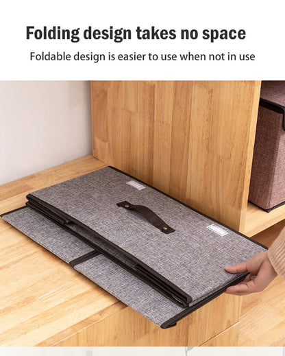Foldable Cotton Linen Closet Storage Box with Double Cover