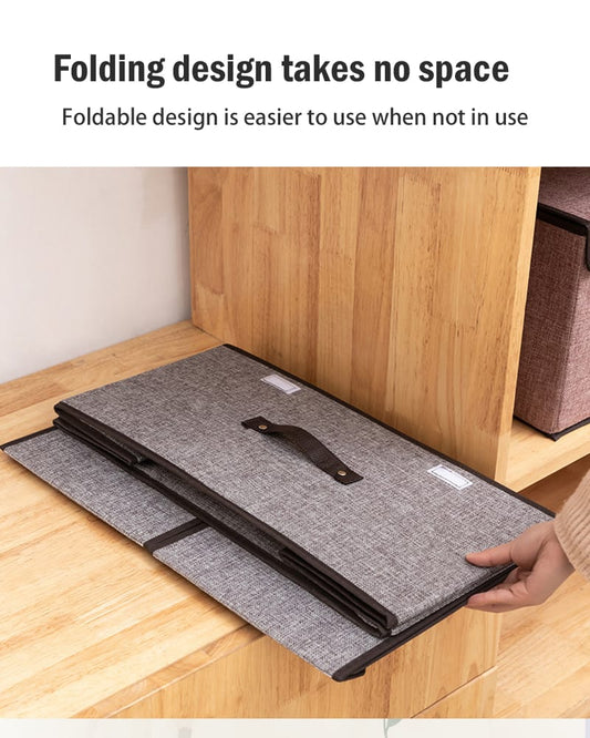 Foldable Cotton Linen Closet Storage Box with Double Cover