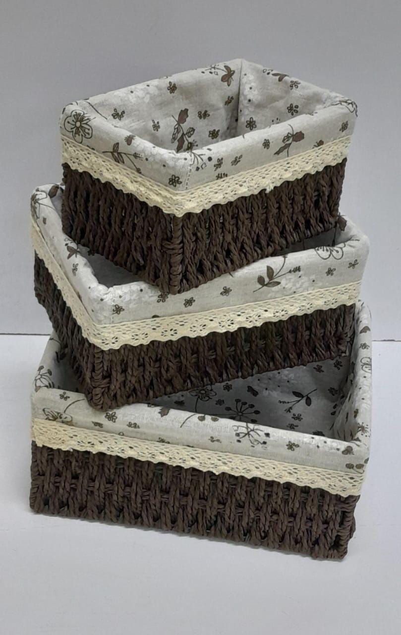 3-in-1 Handwoven Rattan Storage Baskets