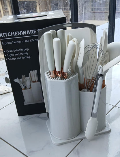 Premium Silicone Cooking Utensils Set with Knives