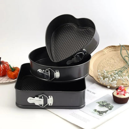 3pcs Non-Stick Cake Mould Set – Round Baking Tins