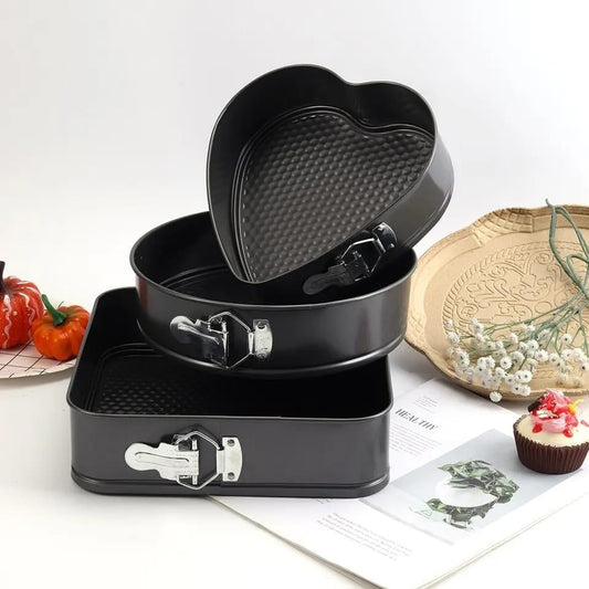 3pcs Non-Stick Cake Mould Set – Round Baking Tins