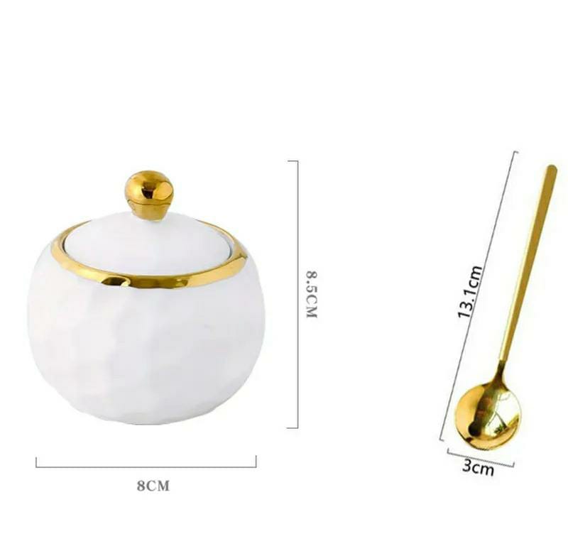 3-in-1 Ceramic Sugar Canisters with Triangle Stand