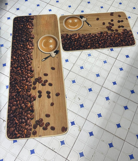 2pcs Heavy-Duty Binded Kitchen Mats