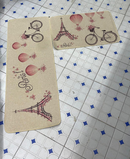 2pcs Heavy-Duty Binded Kitchen Mats