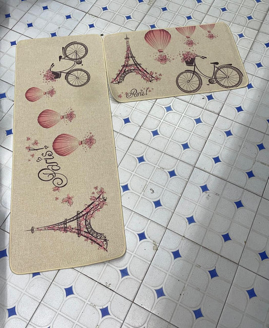 2pcs Heavy-Duty Binded Kitchen Mats