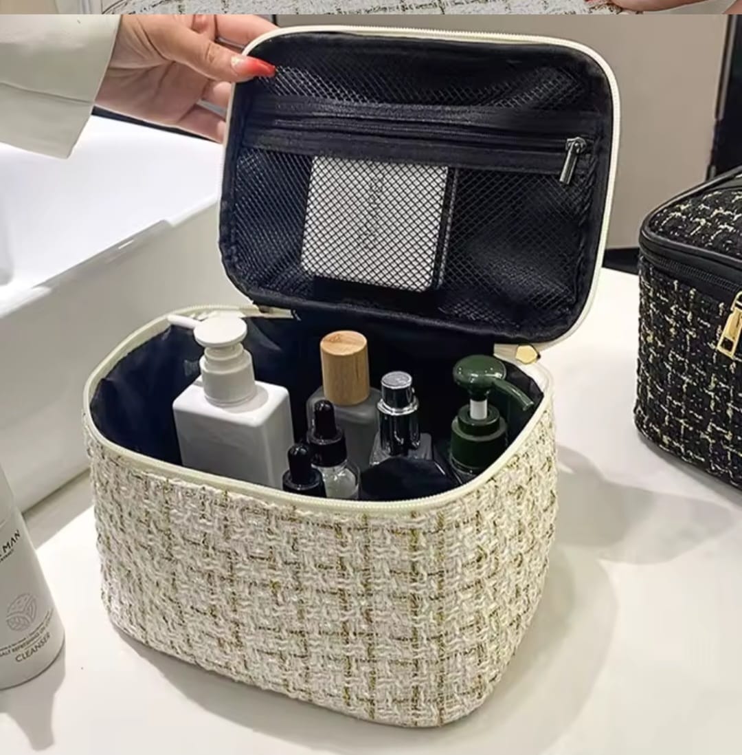 Tweed Luxury Cosmetic Bag