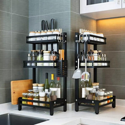 3-Tier Multi-Function Spices Storage Rack
