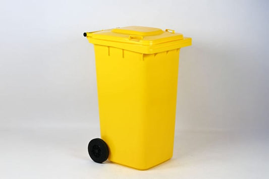 Big Yellow Dustbins with Wheels