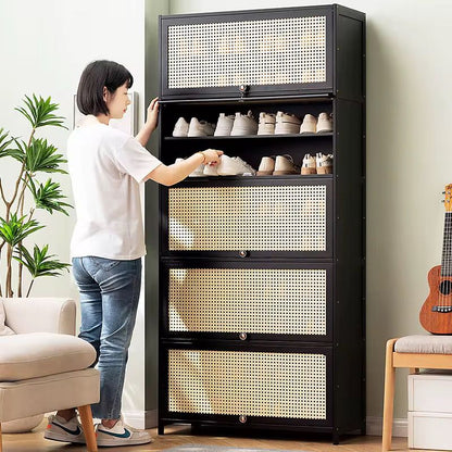 11-Layer Breathable Bamboo Shoe Storage Cabinet