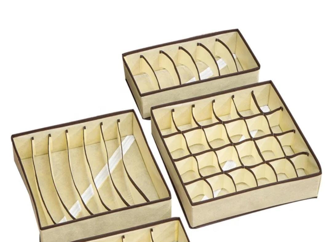 3-Piece Foldable Fabric Drawer Organizers