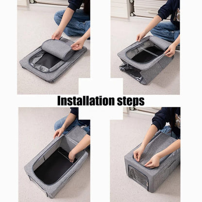 56L Foldable Zipped Closet Organizer