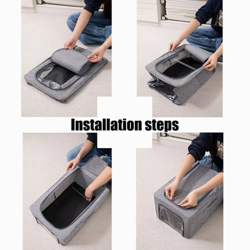 56L Foldable Zipped Closet Organizer