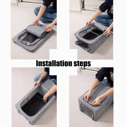 56L Foldable Zipped Closet Organizer