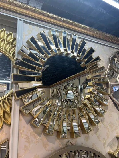Sunburst Round Luxury Wall Mirror