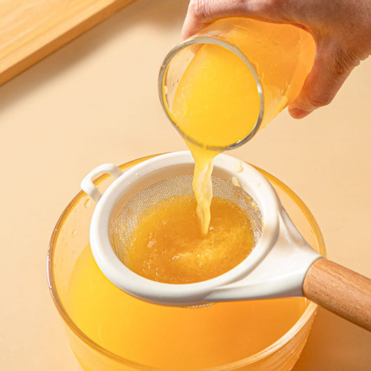 Wooden Handle Stainless Steel Fine Mesh Sieve