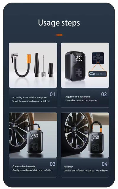 Portable Mini Wireless Tire Inflator