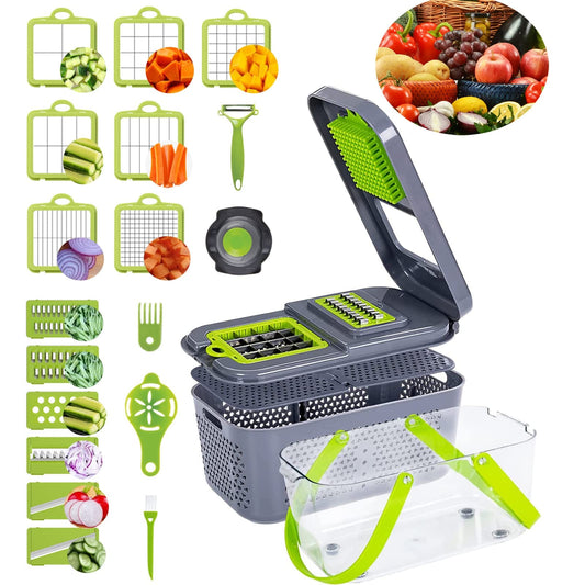 22-Piece Vegetable Cutter & Slicer Set