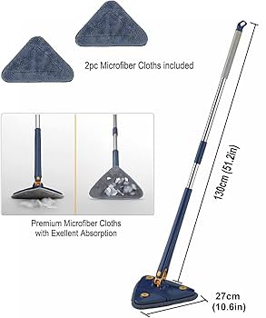 Long Handle Triangular Twist Mop