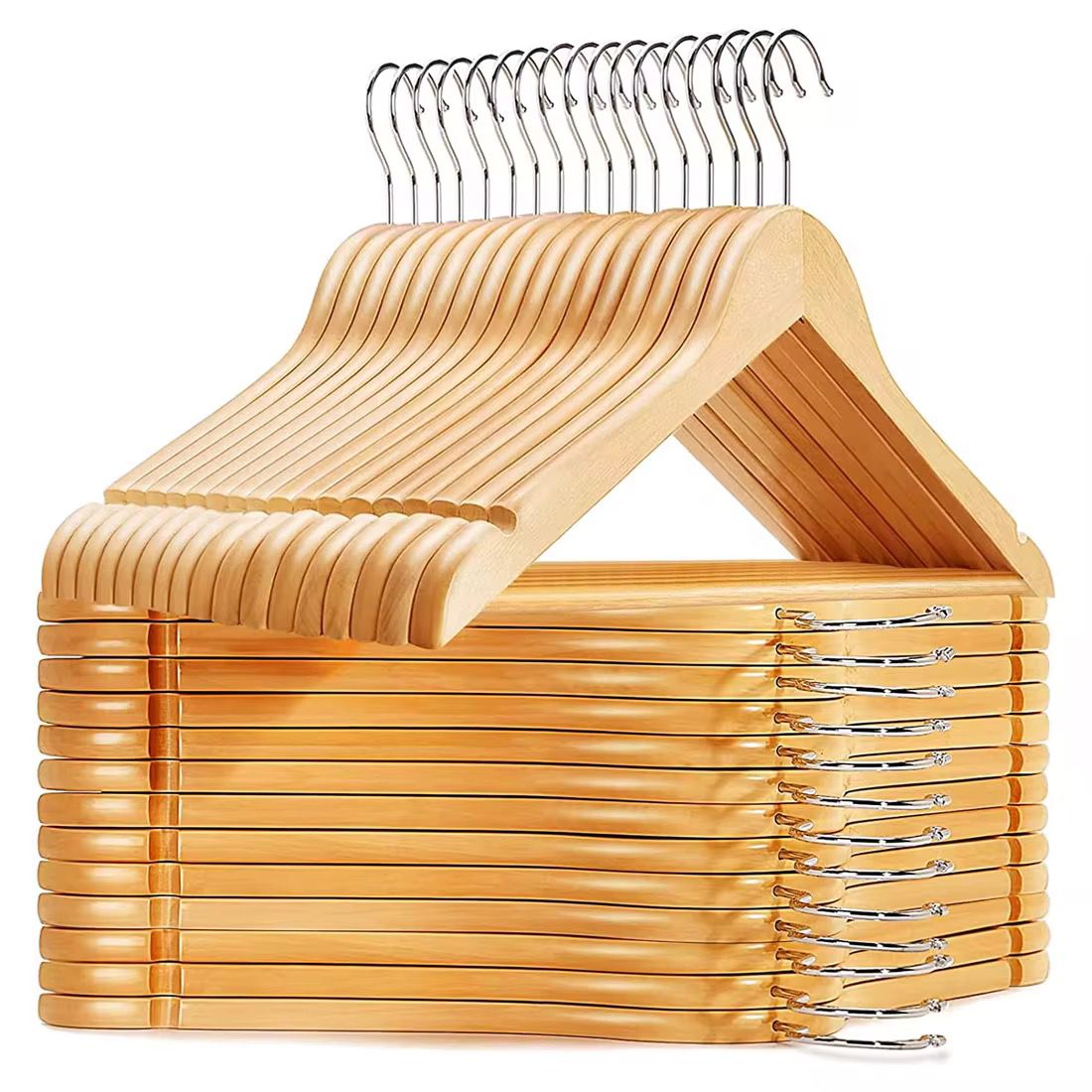 10-Piece Wooden Clothes Hanger Set