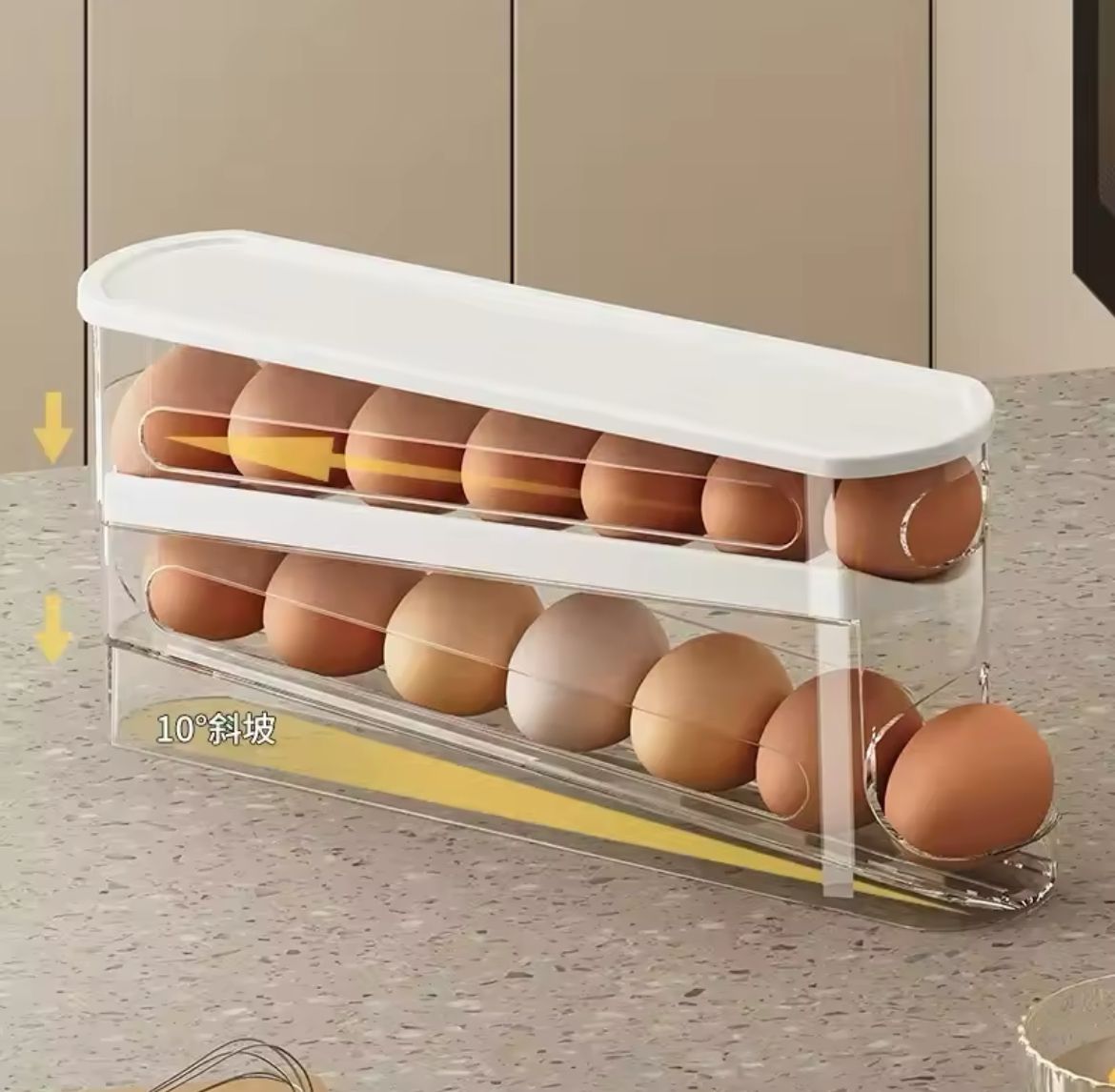 Double Layer Rolling Egg Dispenser