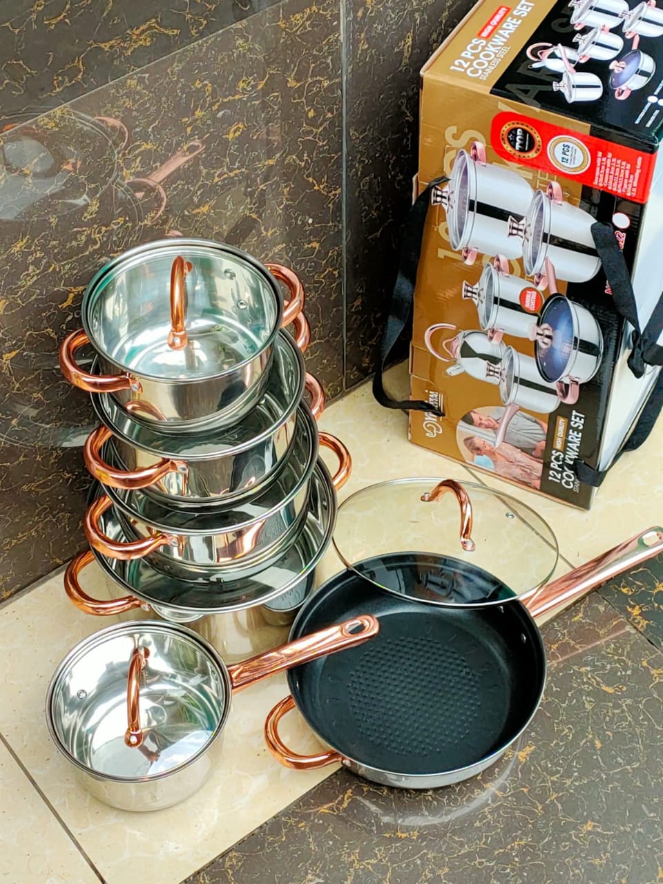12PC Yimeittal Cookware Set – New & Sleek Design