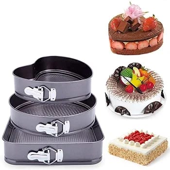 3pcs Nonstick Mixed Shape Cake Mould Set