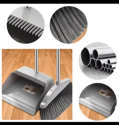 2-in-1 Flexible Broom & Dustpan