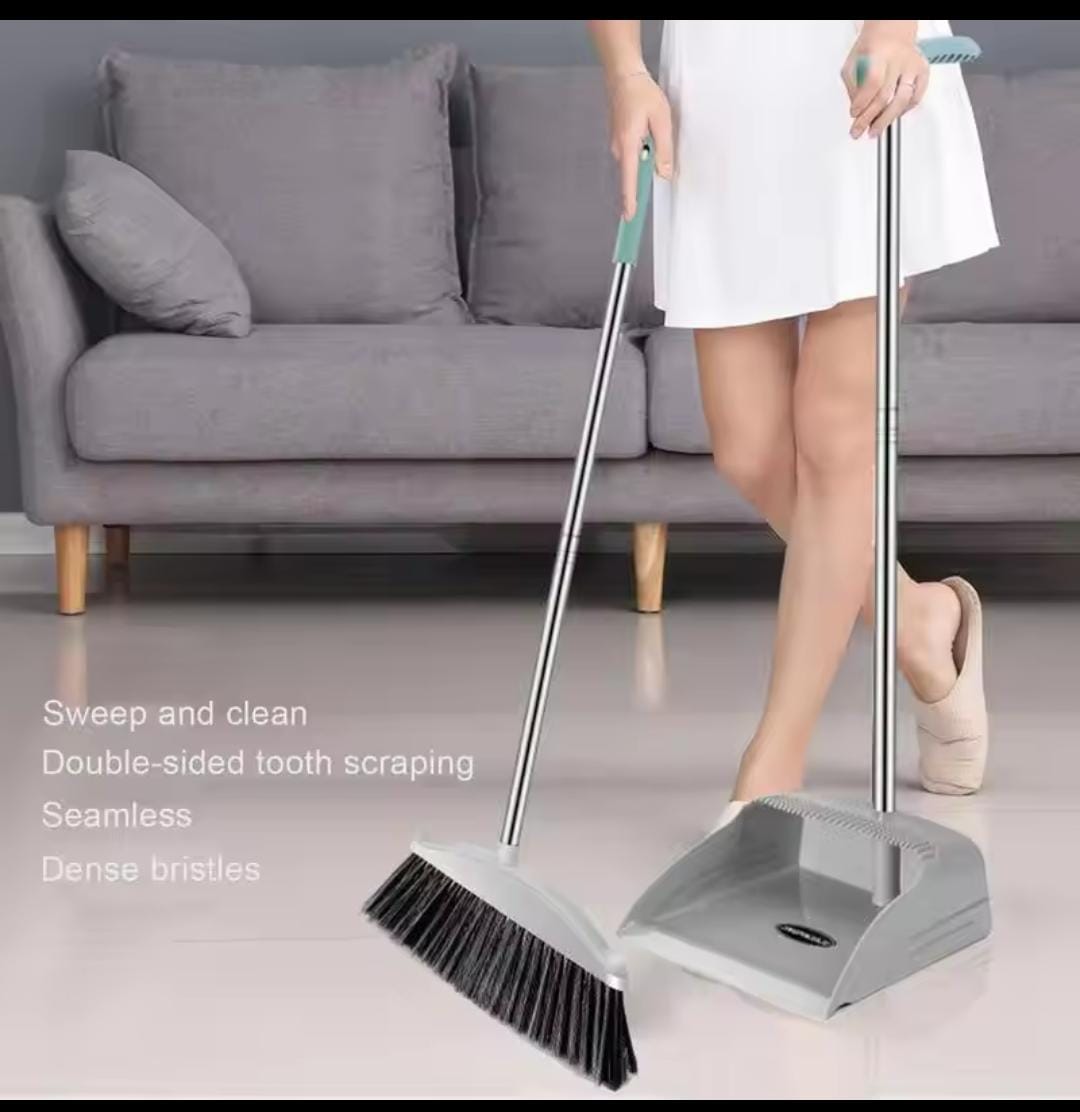 2-in-1 Flexible Broom & Dustpan