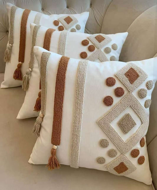 Woven Decorative Cushion Covers 45 x 45 cm Boho Pillow Cover