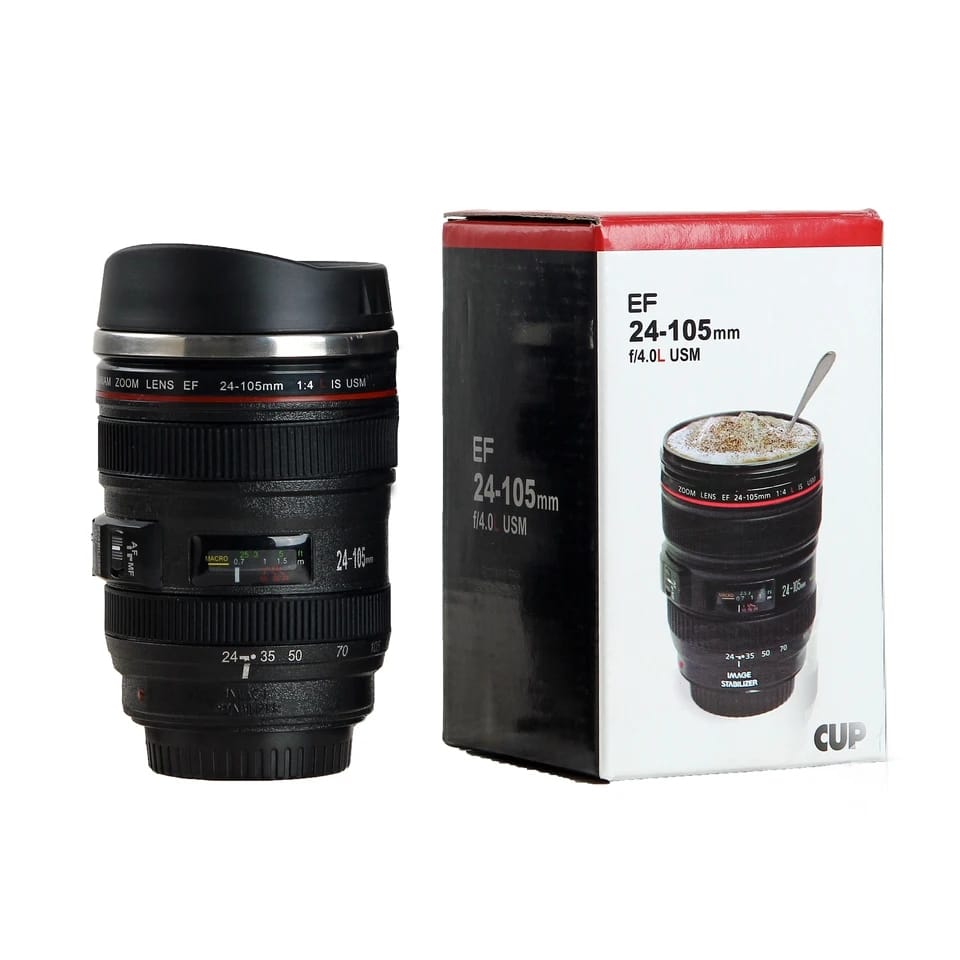 Camera Lens Travel Thermal Mug