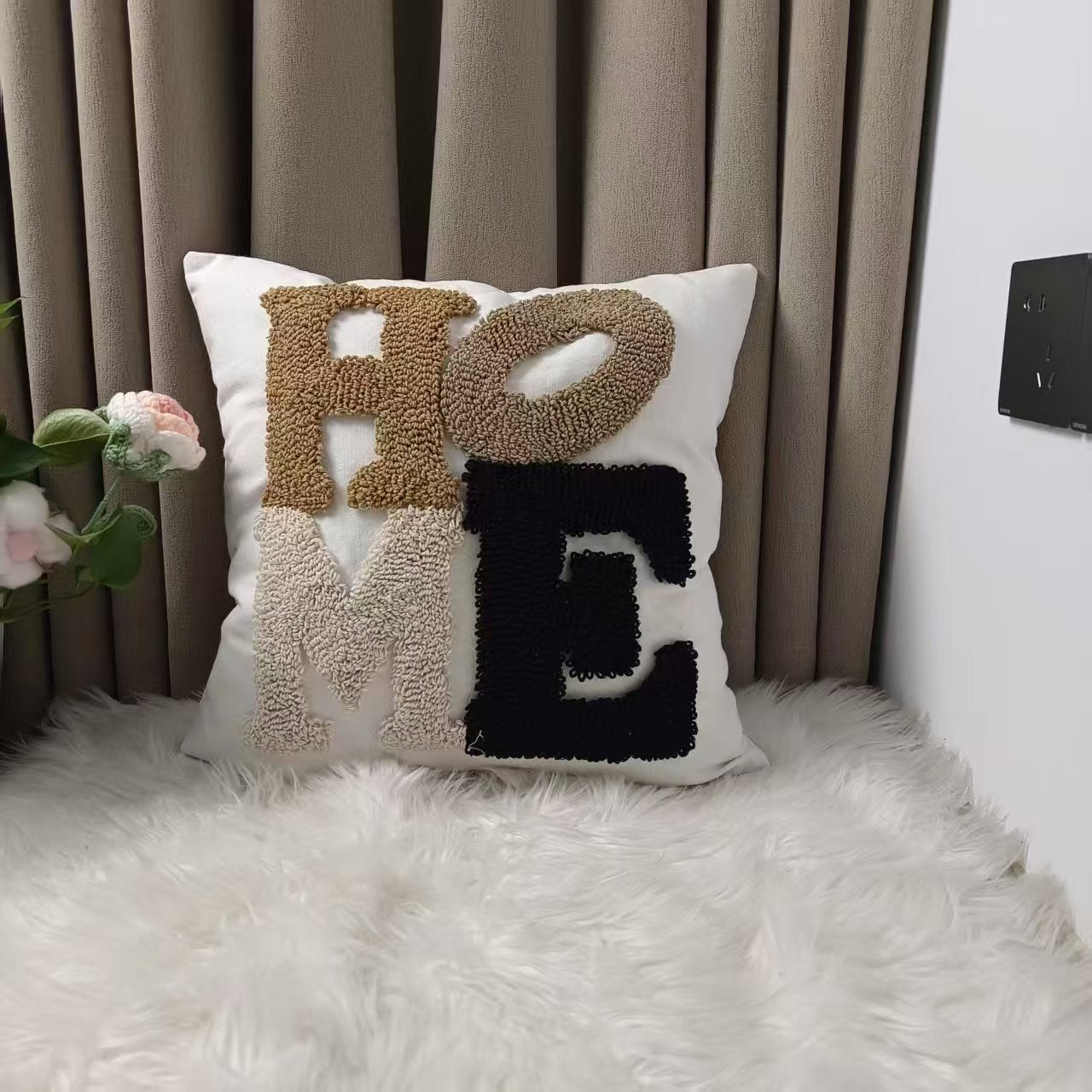Tufted Boho Vintage Cotton Pillow Cover
