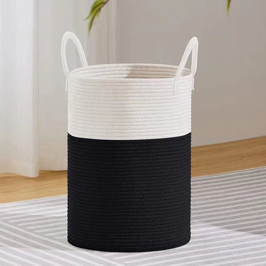 Large Decorative Woven Storage Basket with Handles