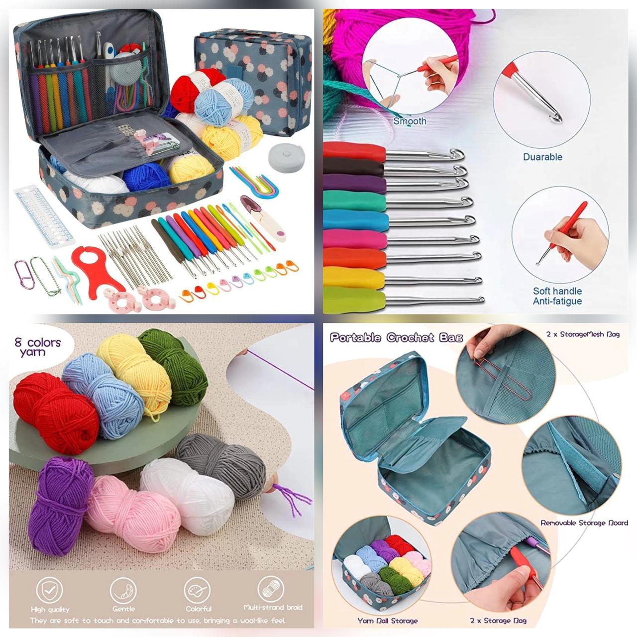 Complete Crochet Hook Set with Accessories & Storage Bag