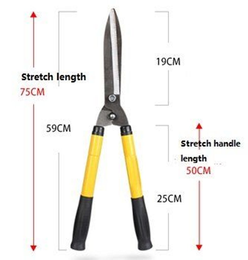 Telescopic Hedge & Fence Pruning Shears – Extendable Gardening Clippers